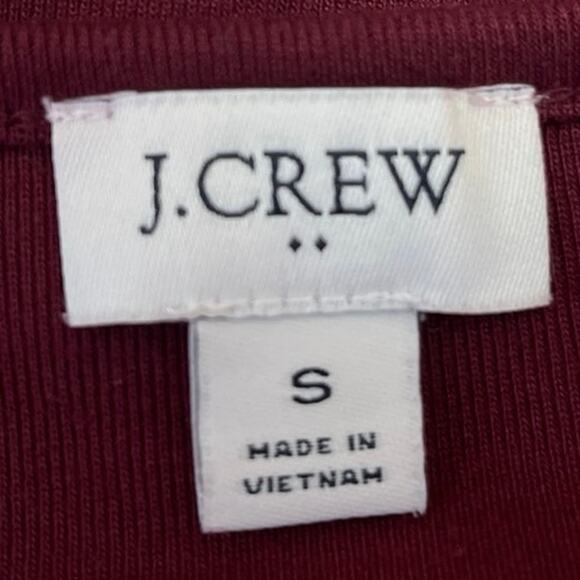J.Crew Women's Red Long Sleeve V-Neck Casual Pullover Blouse T Shirt Tee Top S - Picture 3 of 4